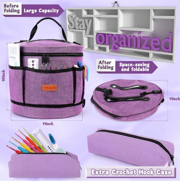 Katech Crochet Kit for Beginners, Beginner Crochet Kit for Adults and Kids Crochet Kits Includes Crochet Hooks Knitting Bag Crochet Yarn for Crocheting Instruction Knitting Kit Crochet Supplies Gift - Image 4