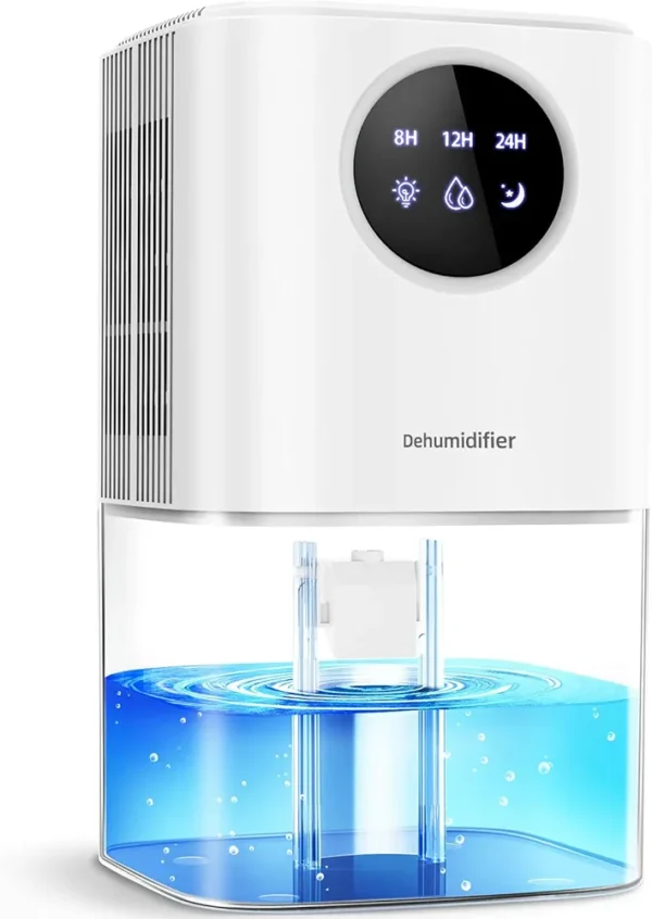 Anti-Mold Air Dehumidifier, ANOEPUY Portable 1700ML Electric Dehumidifiers Quiet Home for Bedroom/Bathroom/Basement with 7 Color LED Timer & Auto Shut-Off-White