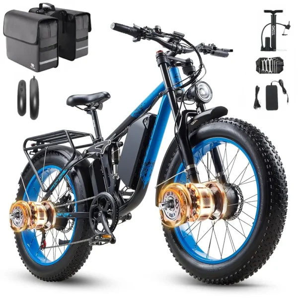 Peak 3000W Dual Motor Ebike for Adults, 48V 25AH Long Range Electric Mountain Bike, 30-34MPH Step-Thru Unlocked Electric Bike